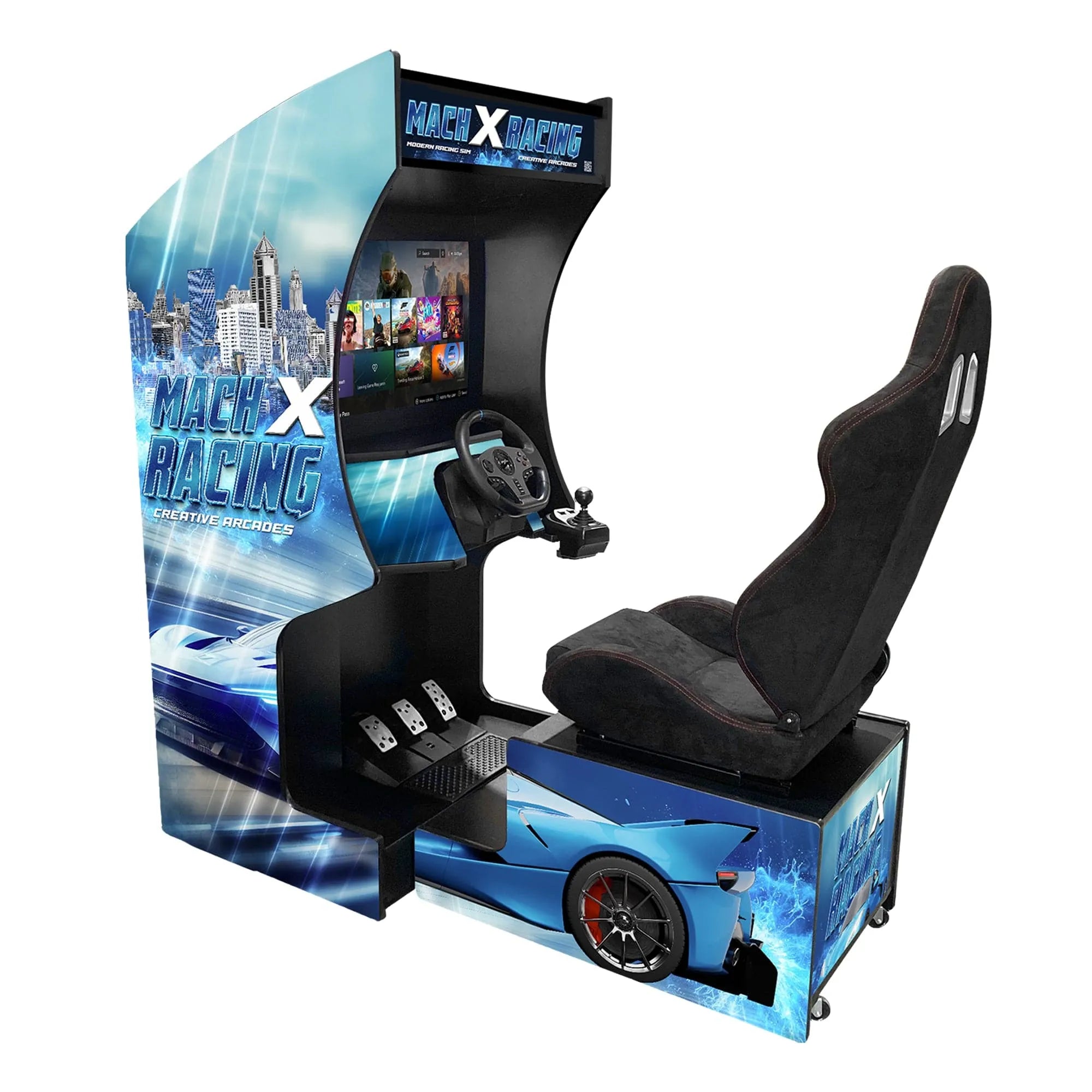Modern Racing Sim Machine | Wifi Compatible Sim Racing Arcade