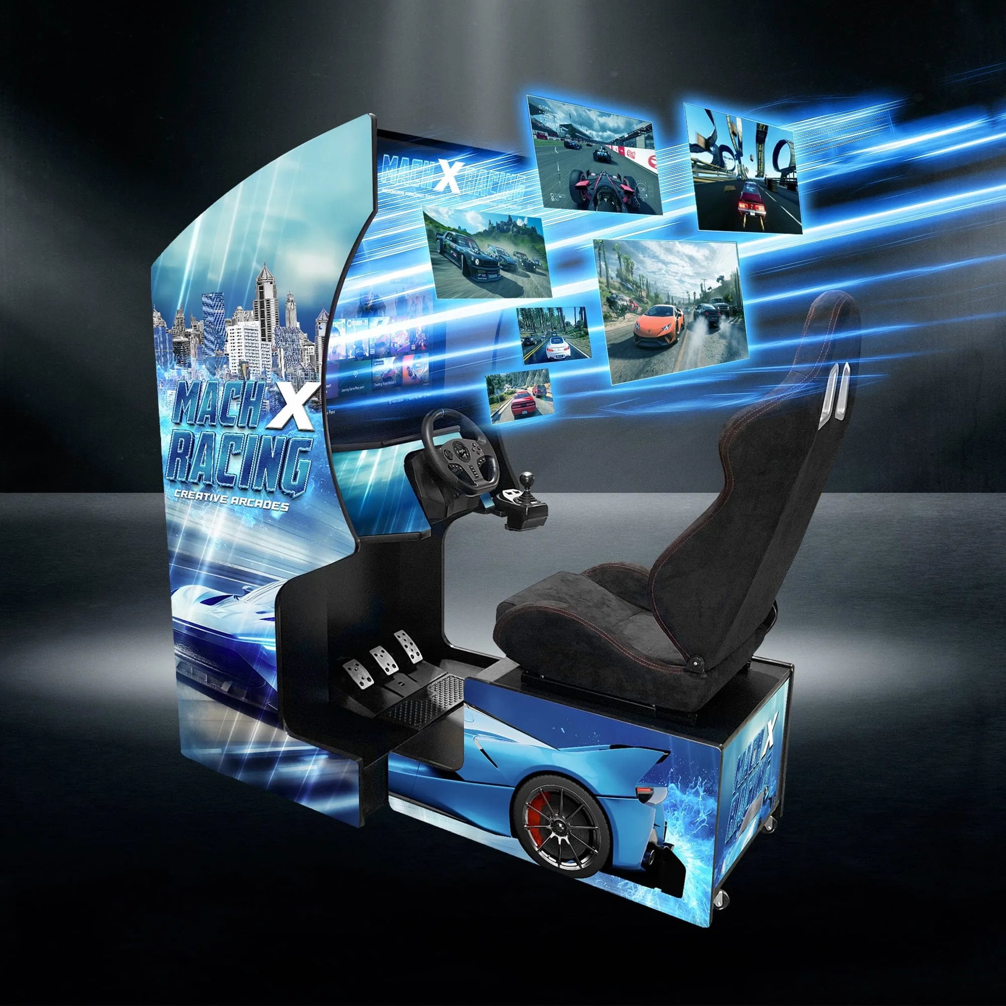 Modern Racing Sim Machine | Wifi Compatible Sim Racing Arcade